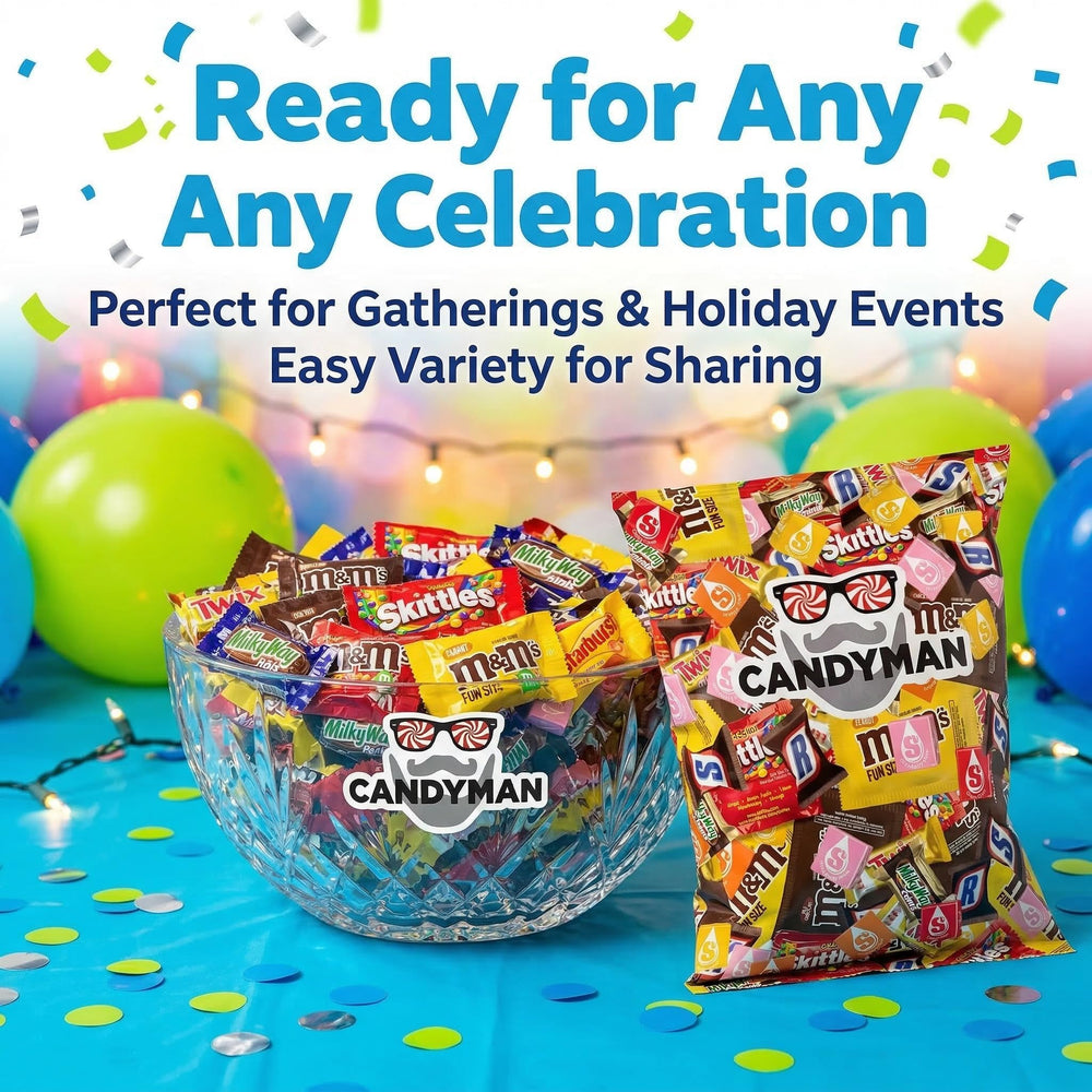 Candyman individually wrapped candies preserve freshness and control portions