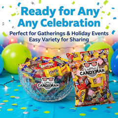 Candyman individually wrapped candies preserve freshness and control portions