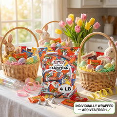 CANDYMAN individually wrapped chocolate candy keeps treats fresh and mess-free for parties.