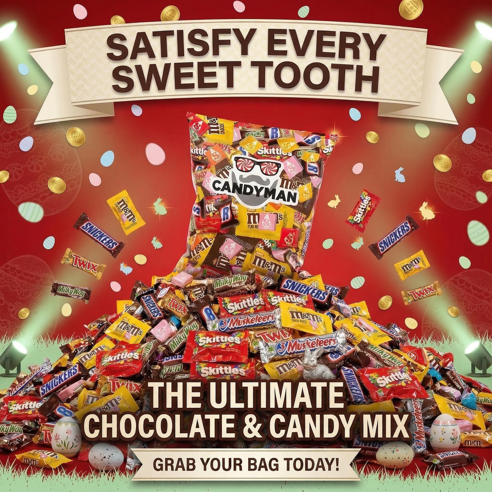 CANDYMAN individually wrapped pieces maintain freshness while simplifying portion control.