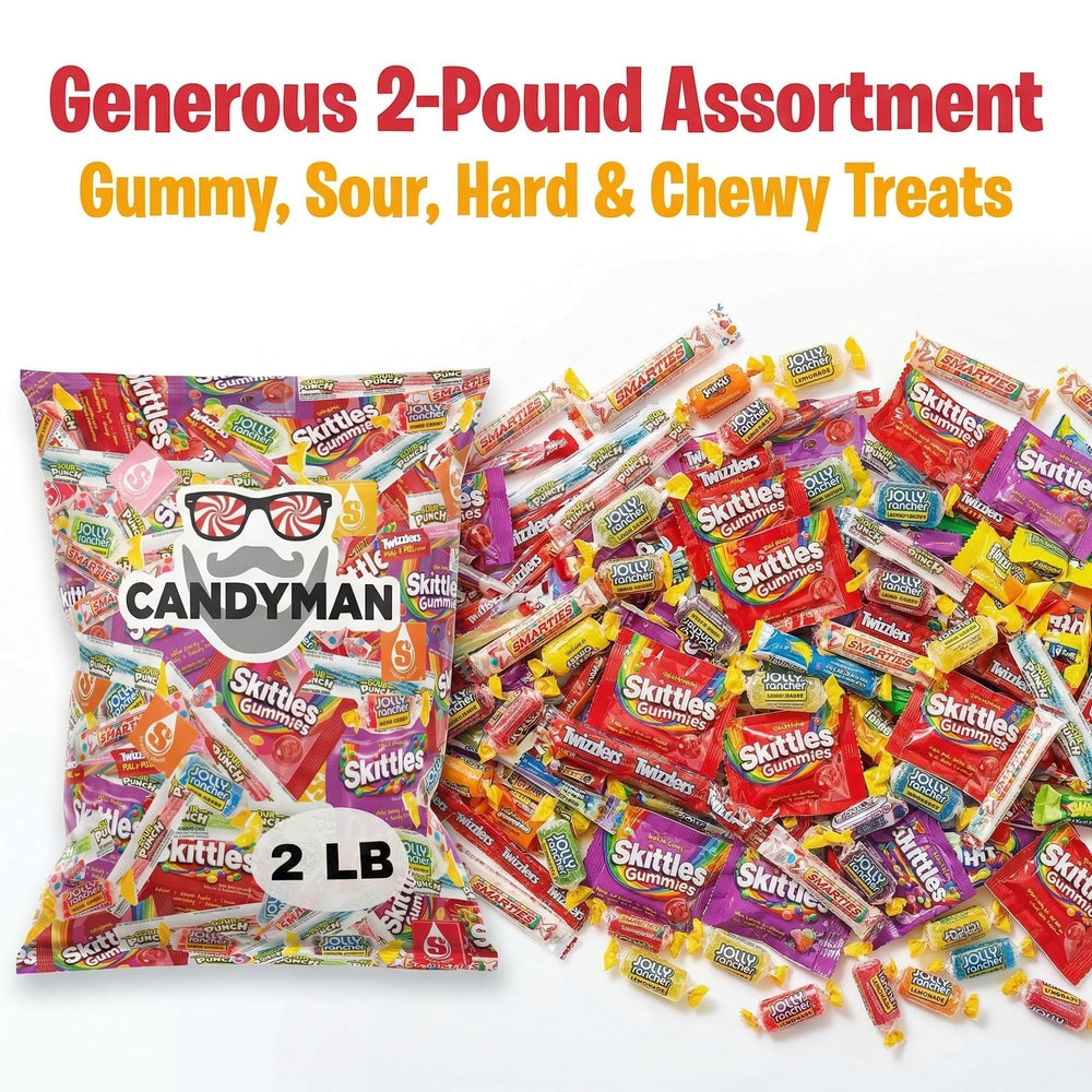Candyman bulk package convenient for office candy bowls and road trips.