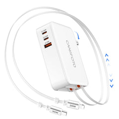 Caniifoto 5-in-1 charger folded for travel and compact storage