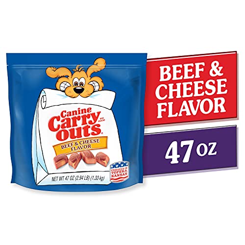 Close-up of soft, chewy Canine Carry Outs treats with beef flavor