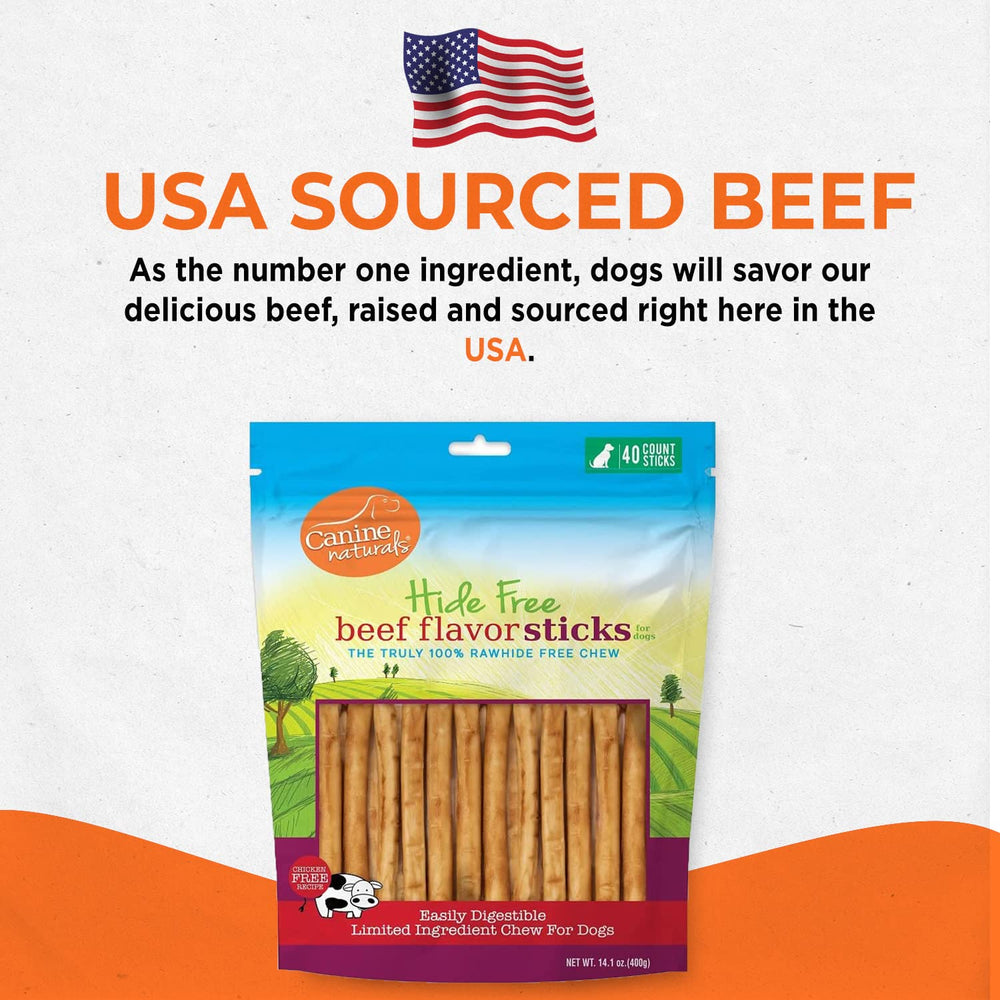 Canine Naturals 40-pack sticks provide daily reward and chew time