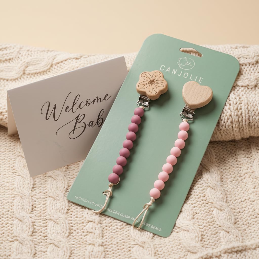Keeps pacifiers within reach to reduce dropped instances.
