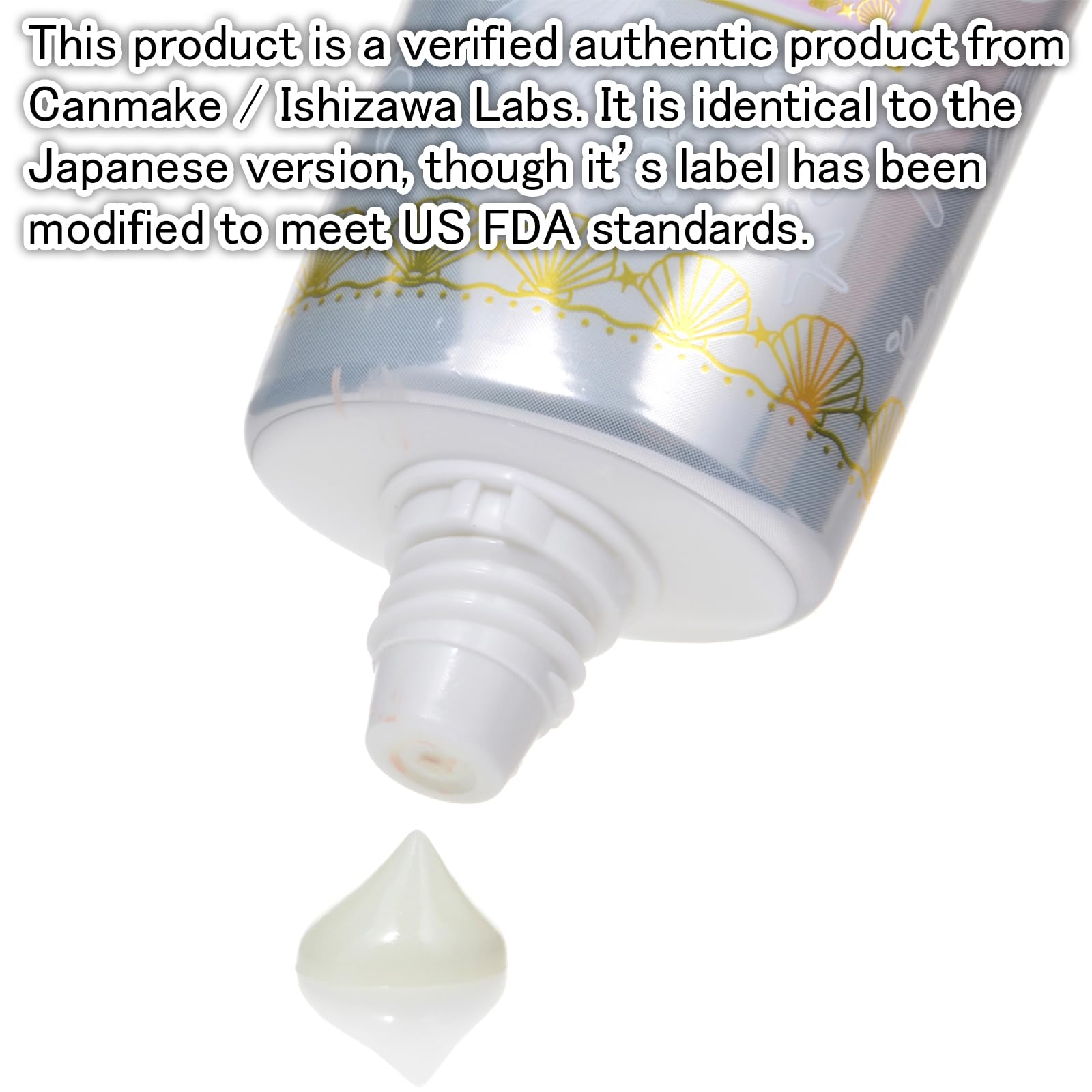 CANMAKE Mermaid Skin Gel 01 texture closeup highlights non-greasy, refreshing feel