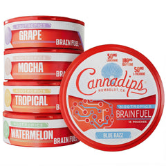 Cannadips Brain Fuel Variety Pack front view for on-the-go cognitive energy