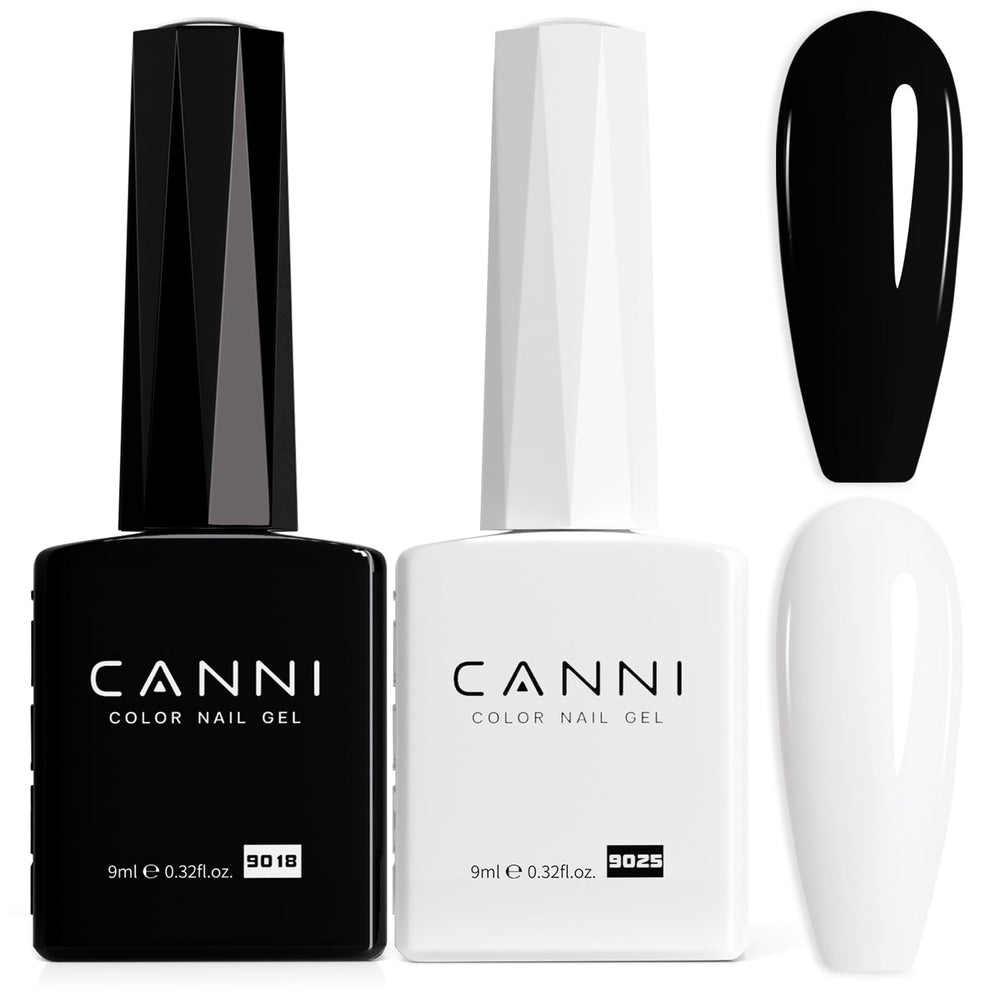 CANNI 2pcs Hema-free gel polish bottles for home manicures.