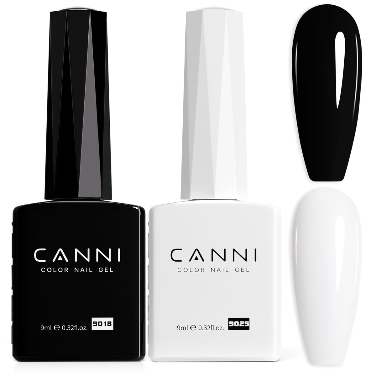 CANNI 2pcs Hema-free gel polish bottles for home manicures.