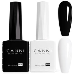 CANNI 2pcs Hema-free gel polish bottles for home manicures.