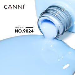 CANNI Baby Blue gel polish color view bottle to help shade selection