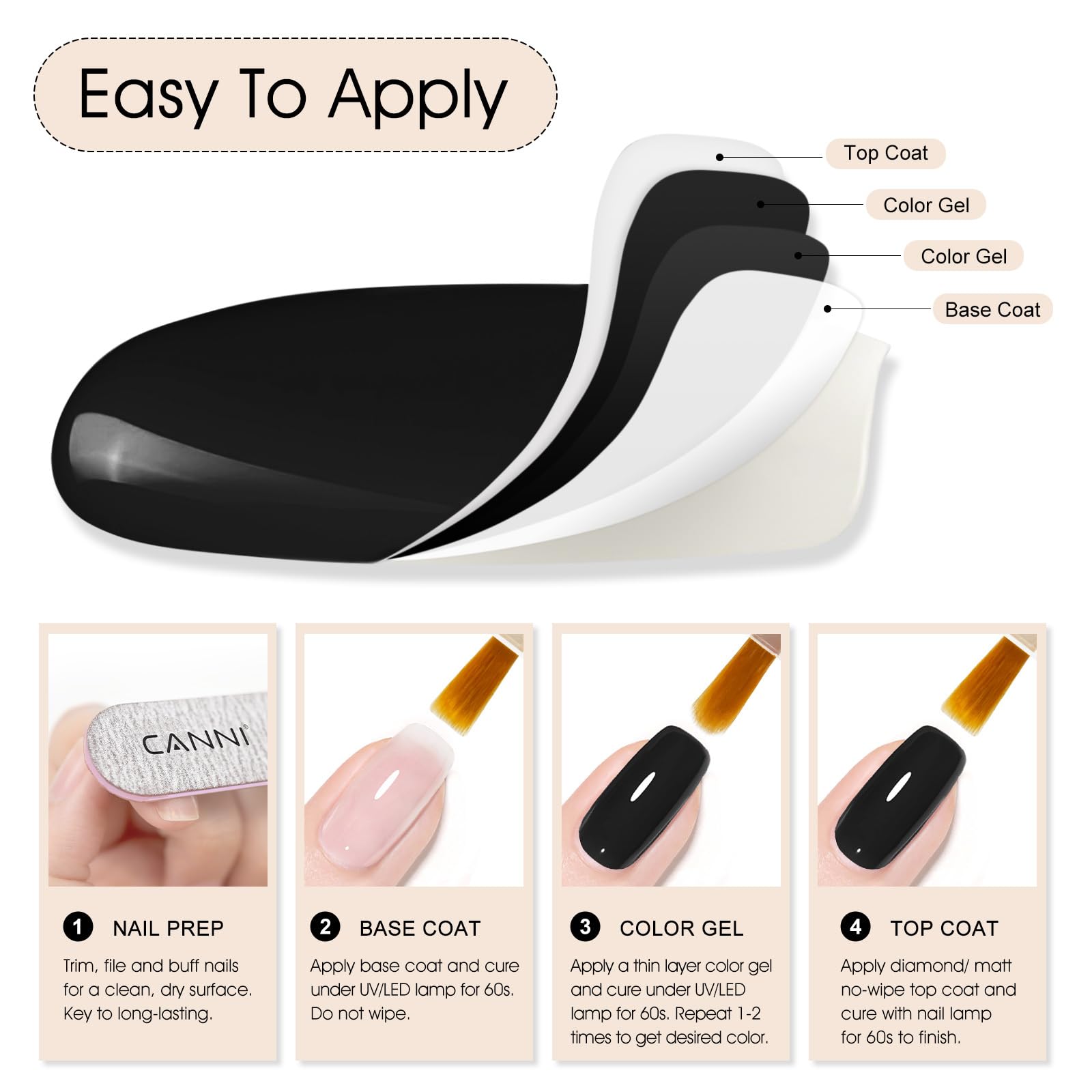 CANNI at-home manicure in minutes with easy application.
