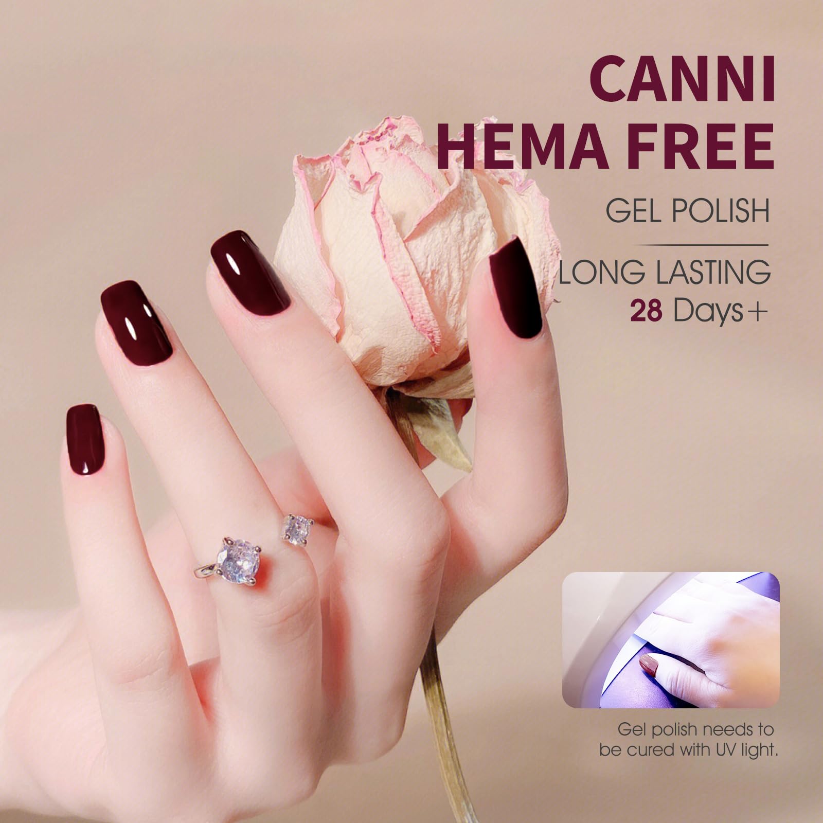 CANNI gel nail gloss finish delivers a high-shine salon look.