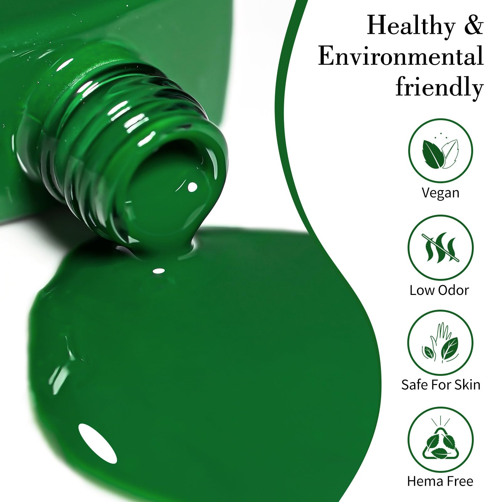 CANNI green gel nail polish bottle front view showing high-gloss finish
