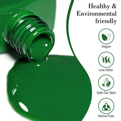 CANNI green gel nail polish bottle front view showing high-gloss finish