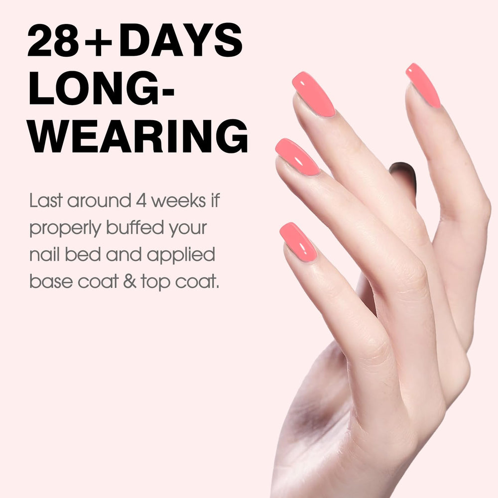 CANNI hot grapefruit pink swatch on nail shows high gloss finish