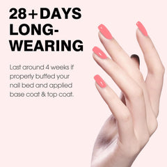 CANNI hot grapefruit pink swatch on nail shows high gloss finish