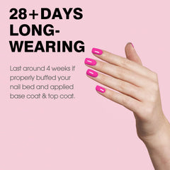 CANNI Hot Pink gel polish swatch showing vibrant coral pink color.