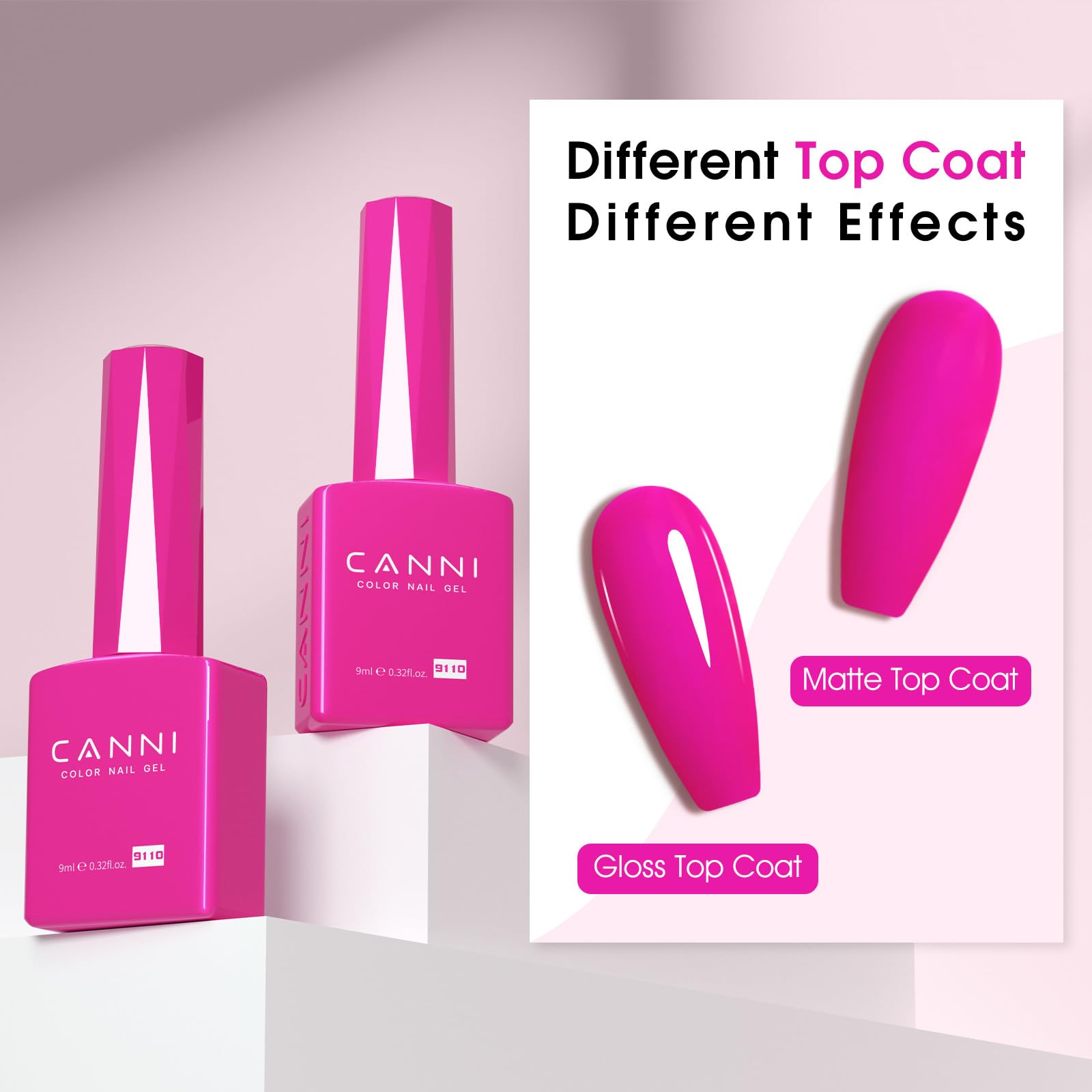 Nails cured under UV/LED with CANNI polish for durable results.