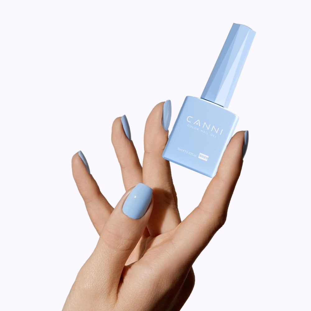 CANNI light blue gel cure under LED/UV lamp for quick, even setting