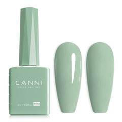 CANNI Light Green Gel Nail Polish bottle view highlights accurate color for precise manicure.