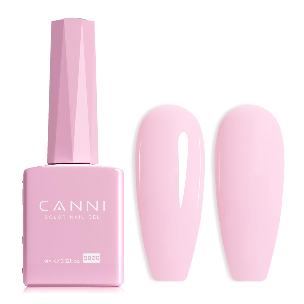 CANNI light pink gel polish bottle view shows true color for at-home manicure