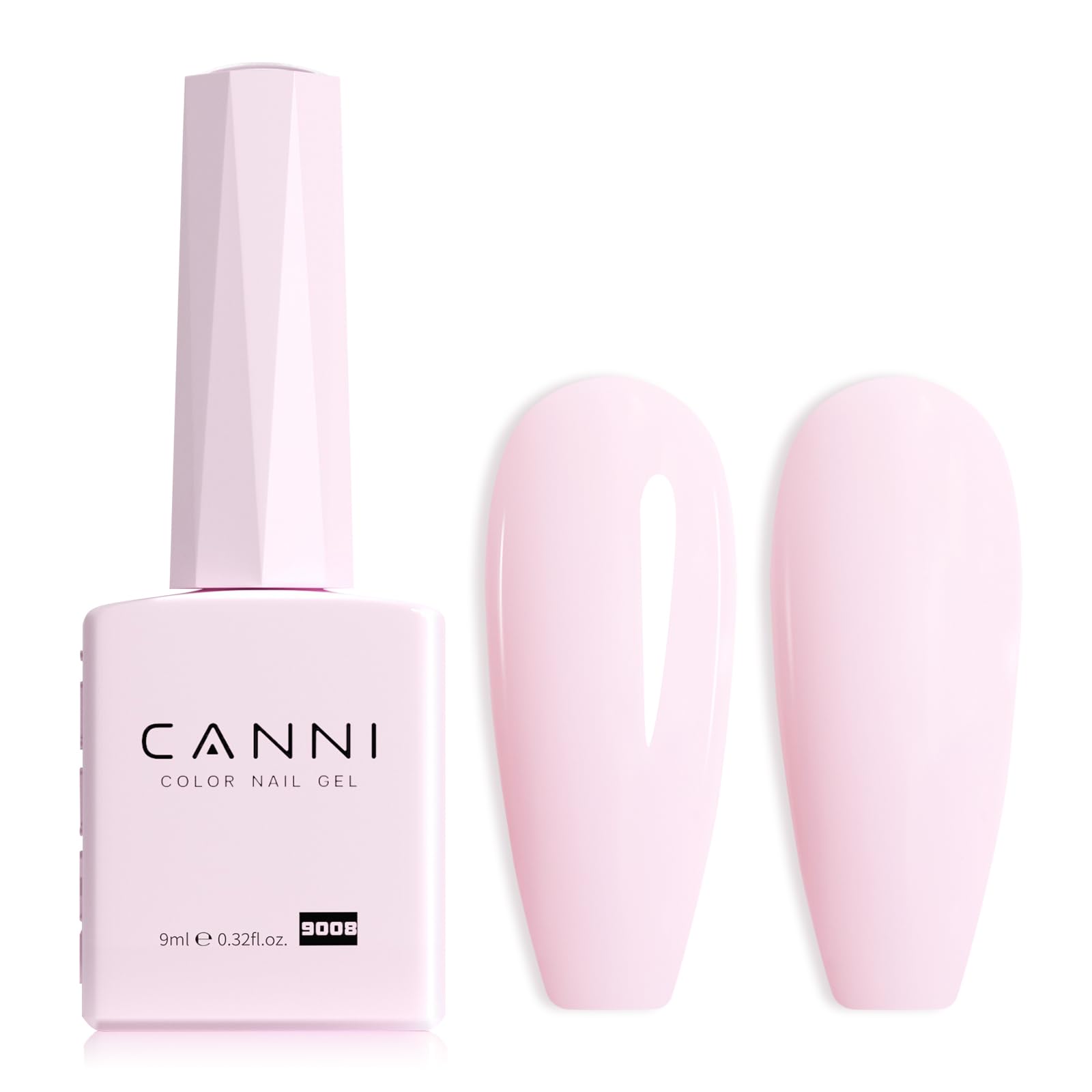 CANNI light pink gel nail polish bottle showing true color for at-home manicures.