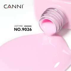 CANNI light pink gel color swatch demonstrates high-pigment coverage
