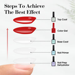 CANNI pink gel color application steps for smooth, even layers
