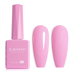 CANNI pink gel nail polish bottle closeup showing rich color and high-gloss finish