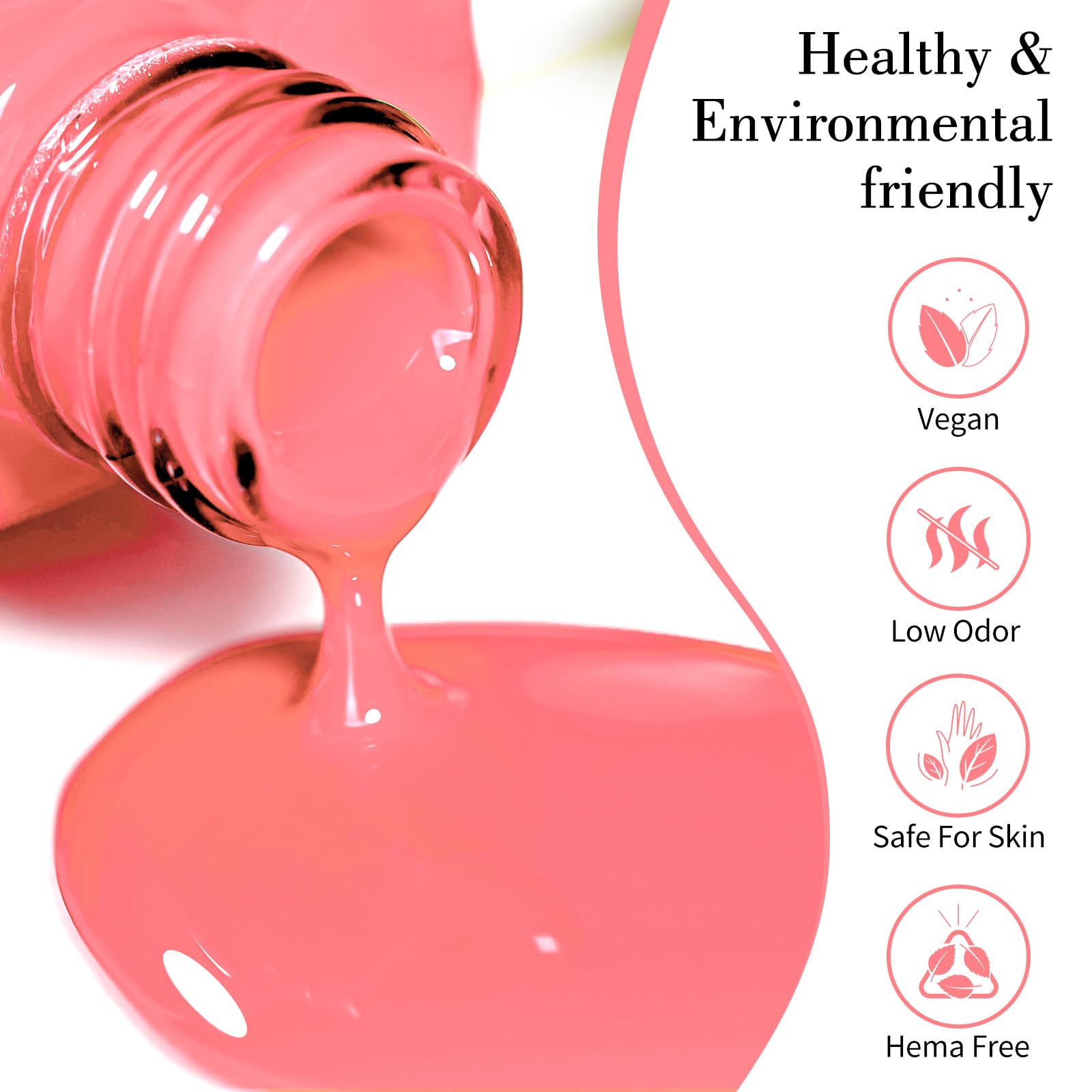 CANNI pink gel nail polish brush applying smooth coverage for DIY manicure
