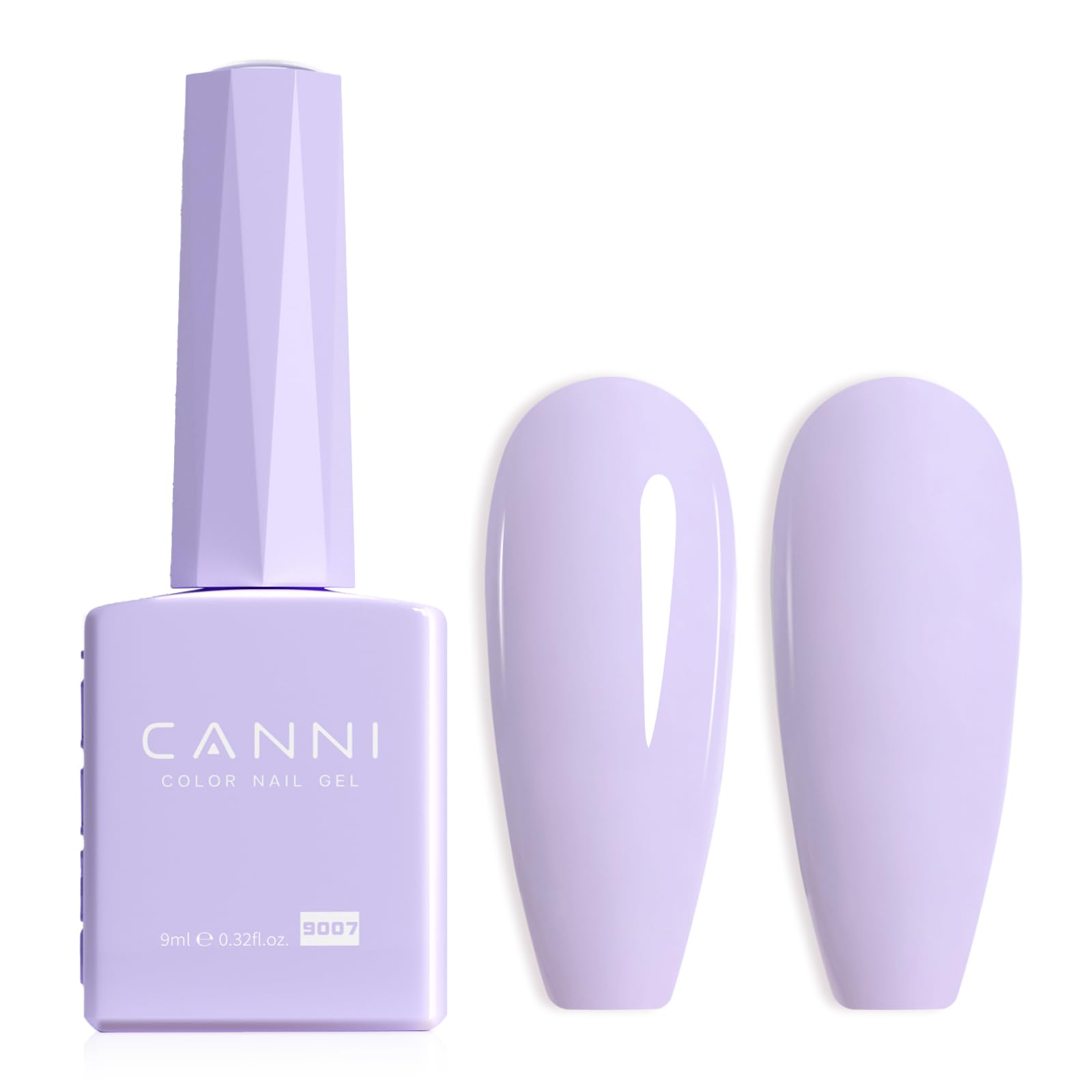 CANNI Purple Gel Nail Polish bottle shows pastel shade for at-home salon-quality nails.