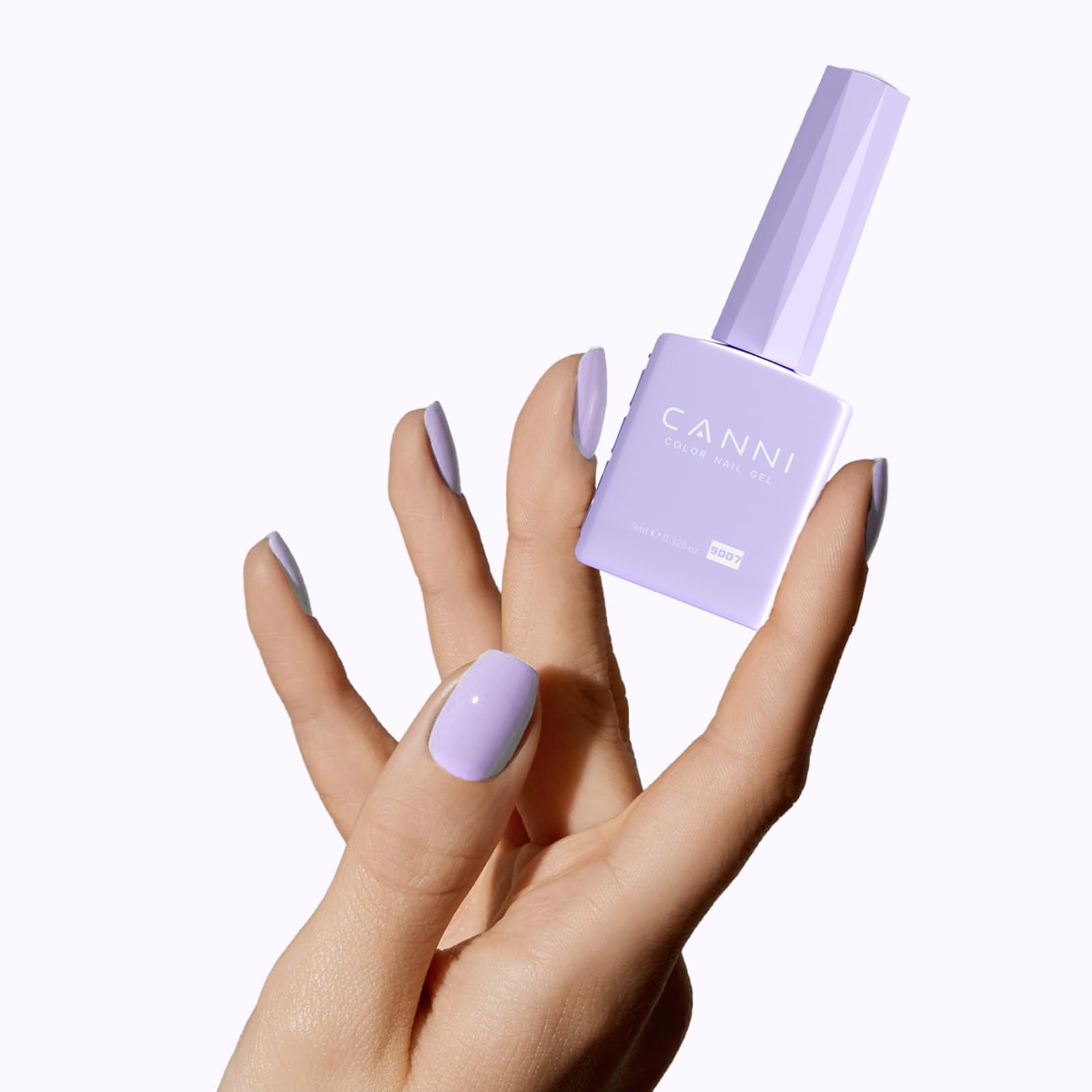 CANNI Gel polish in bottle demonstrates soak-off feature for easy removal.