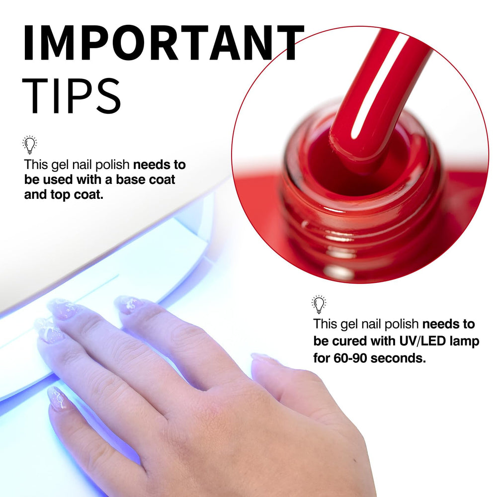 CANNI red gel nail polish texture swatch reveals rich shade and shine.