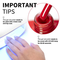 CANNI red gel nail polish texture swatch reveals rich shade and shine.