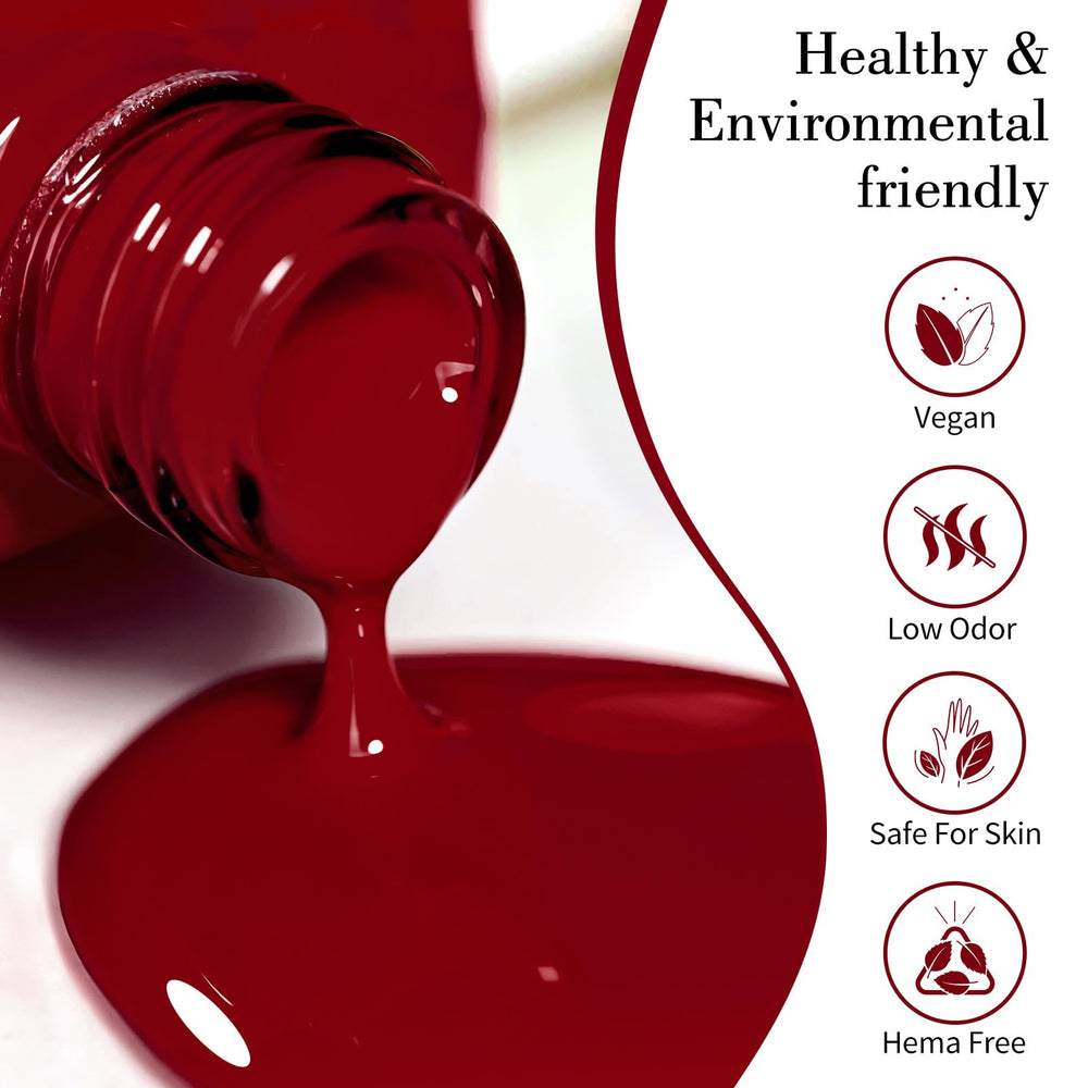Close-up of CANNI Red Gel Polish brush for smooth, even application.