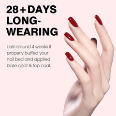 CANNI Red Gel Polish cap and bottle ready for quick reuse.