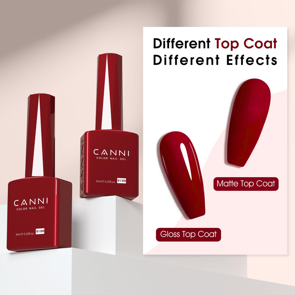 CANNI Red Gel Polish packaging shown for gifting or storage.
