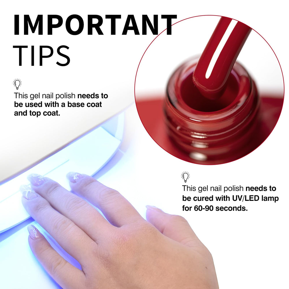 CANNI Red Gel Polish color swatch showing true deep red hue.