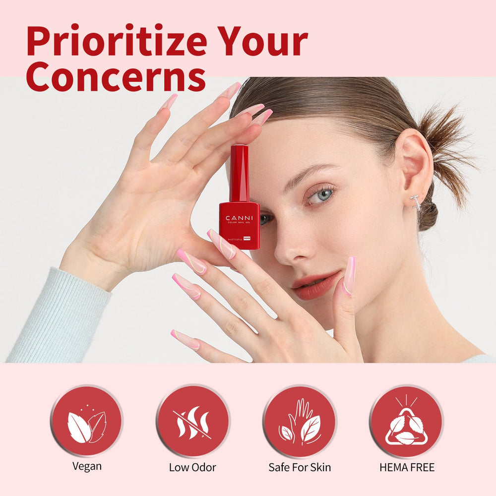 CANNI salon-quality at-home application demonstrates easy, smooth use for professional-looking nails.