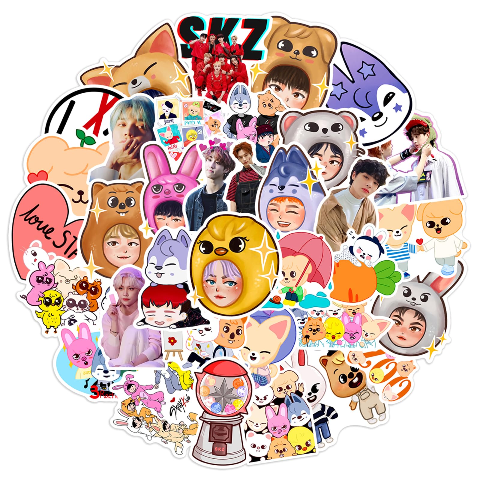 Cannity Stray Kids stickers on a laptop add playful, colorful flair.