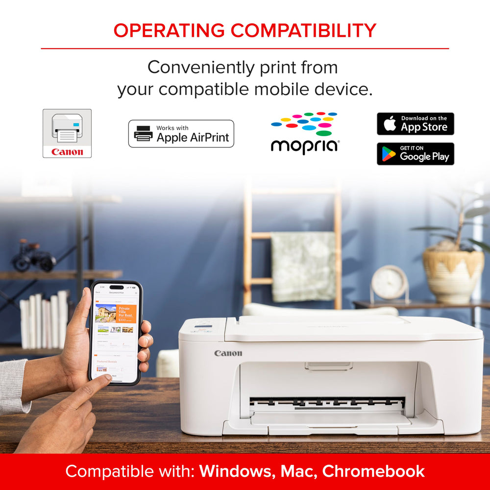 Canon PIXMA TS3720 dual-band Wi-Fi enables reliable wireless printing.
