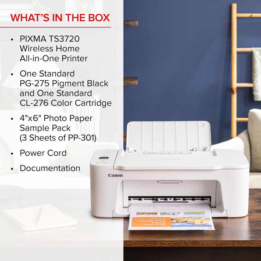 Canon PIXMA TS3720 printing from mobile devices via Canon PRINT app.