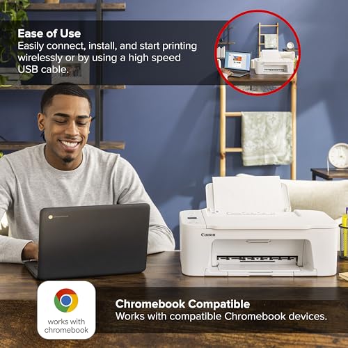 Canon PIXMA TS3720 side profile demonstrates slim design for small spaces.