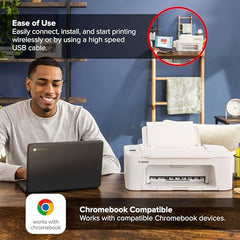 Canon PIXMA TS3720 side profile demonstrates slim design for small spaces.