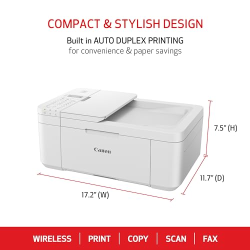 Canon PIXMA TR4720 automatic document feeder enables multi-page scans.