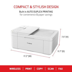 Canon PIXMA TR4720 automatic document feeder enables multi-page scans.