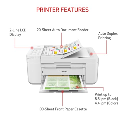 Canon PIXMA TR4720 front paper tray ready for fast, efficient document loading.