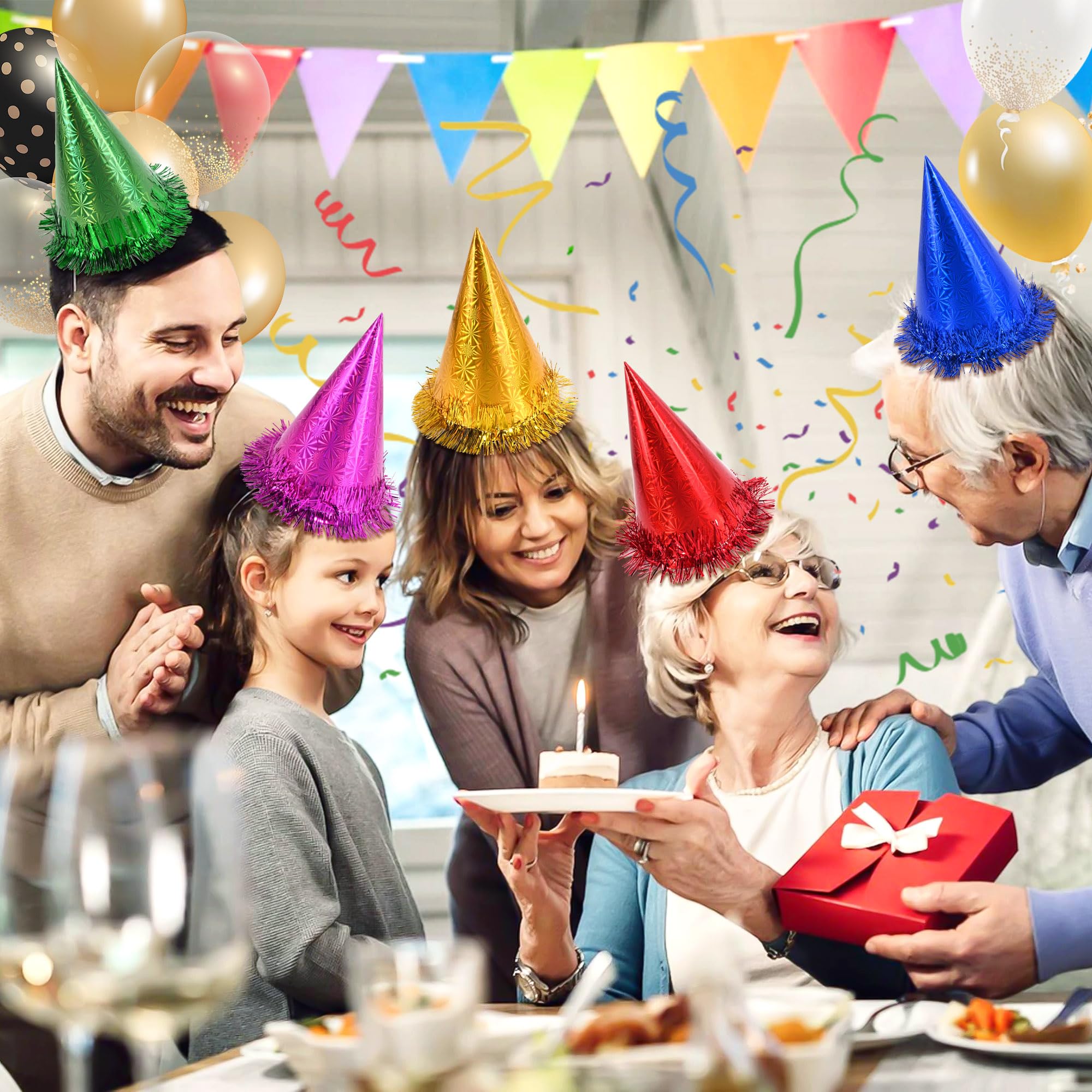 CANREVEL birthday hat one-size-fits-most, comfortable wear for many guests.