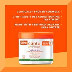 Cantu Argan Oil Leave-In Cream 2-pack demonstrates convenient, value-packed nourishment